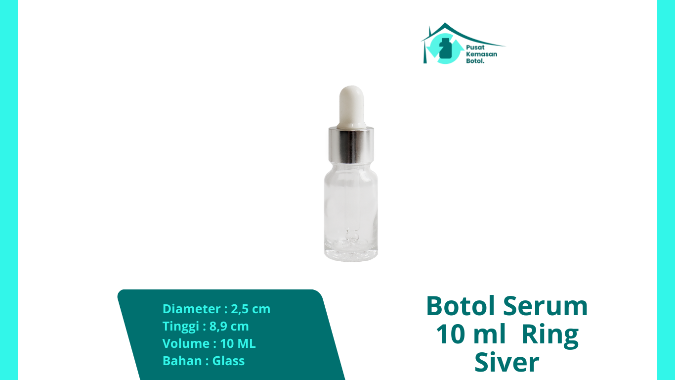 Botol Serum 10 ml Ring Silver