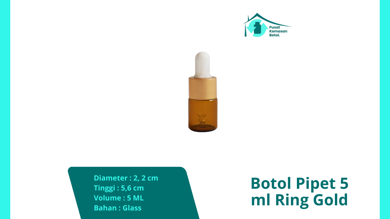 Botol Pipet 5 ml Ring Gold