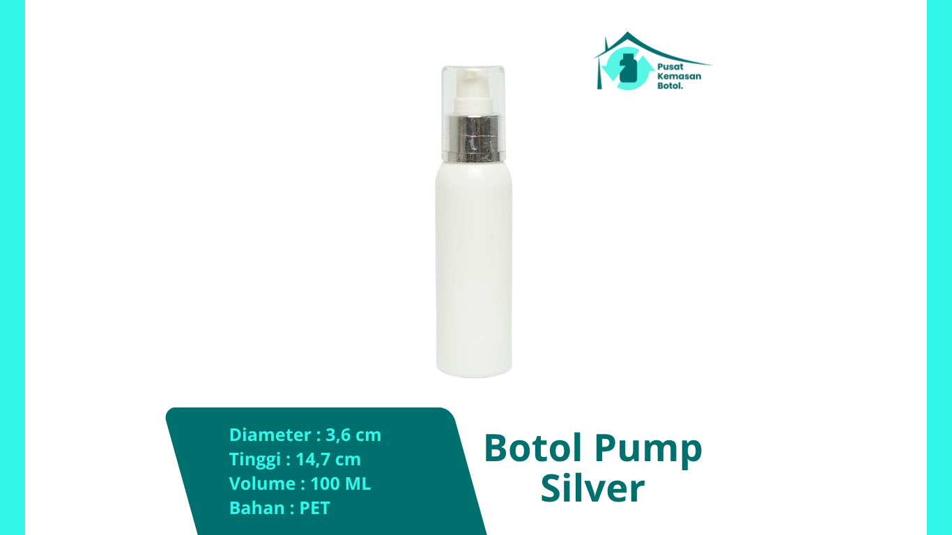 Botol Pump Silver