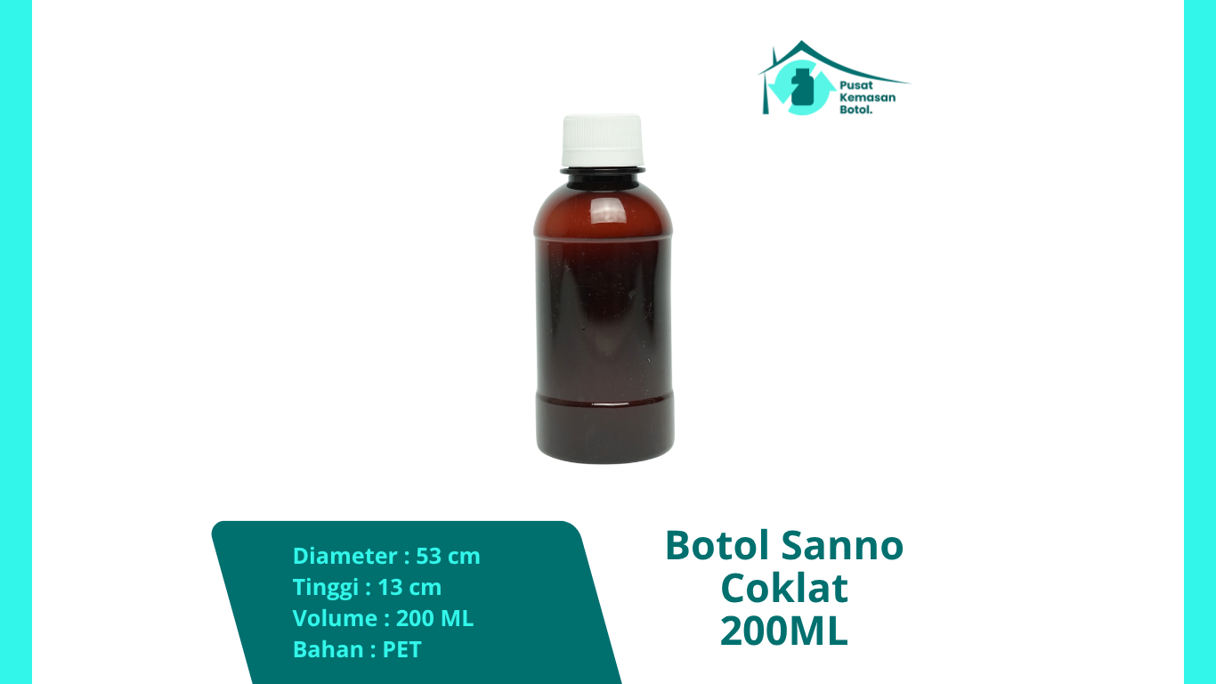 Botol Sanno Coklat 200 ml