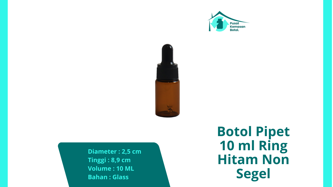 Botol Pipet 10 ml Ring Hitam Non Segel